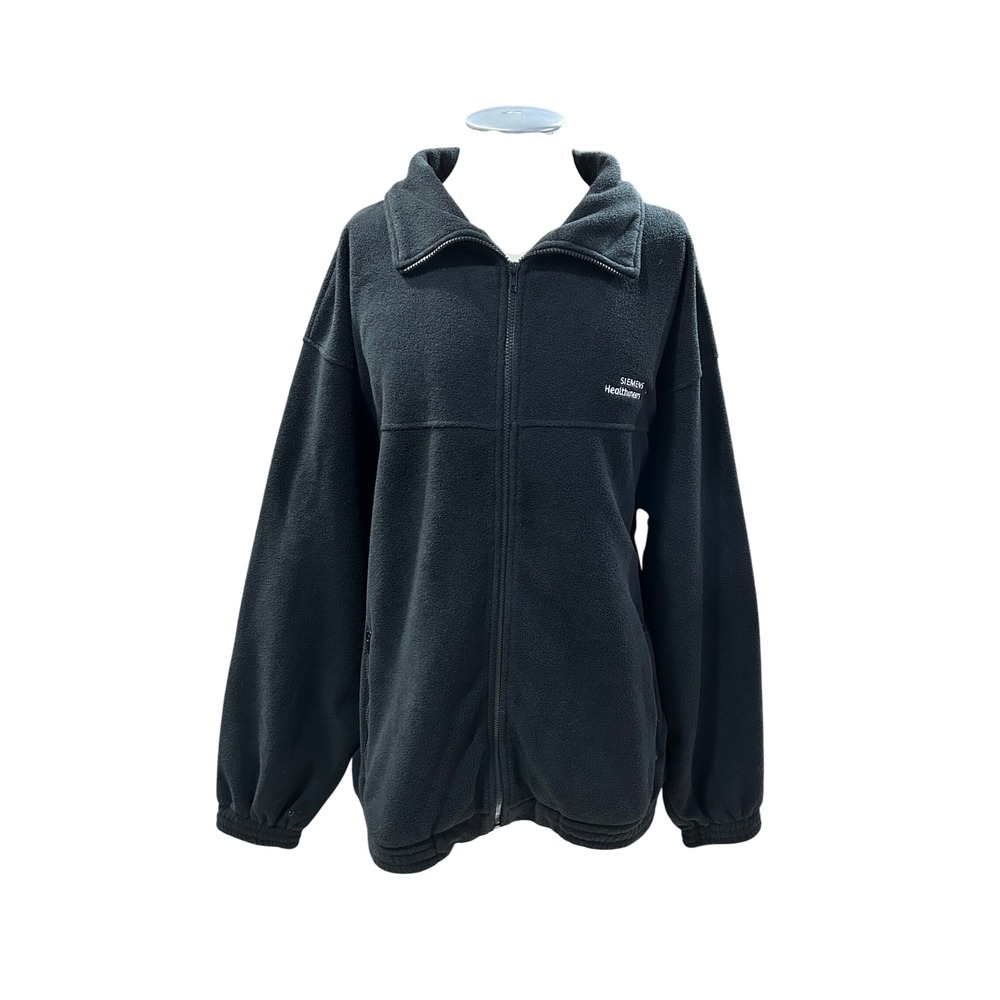 Tri-Mountain Mens Siemens Healthineers Fleece Jacket 3XLT Black Full Zip S7600